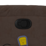 Fauteuil inclinable de massage marron tissu microfibre