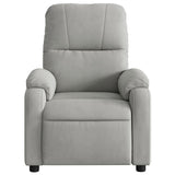Fauteuil inclinable de massage gris clair tissu microfibre