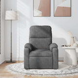 Fauteuil inclinable de massage gris foncé tissu microfibre