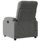 Fauteuil inclinable de massage gris foncé tissu microfibre