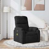 Fauteuil inclinable de massage noir tissu microfibre