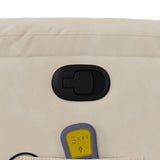 Fauteuil inclinable de massage beige tissu microfibre