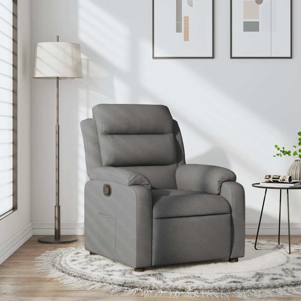 Fauteuil inclinable Gris foncé Tissu