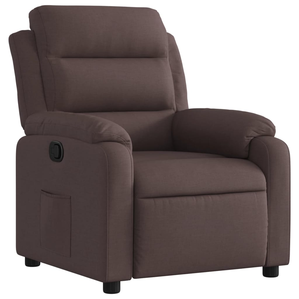 Fauteuil inclinable Marron foncé Tissu