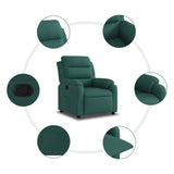 Fauteuil inclinable Vert foncé Tissu