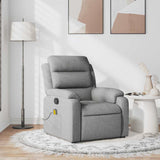 Fauteuil de massage inclinable Gris clair Tissu