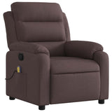 Fauteuil de massage inclinable Marron foncé Tissu