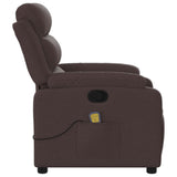 Fauteuil de massage inclinable Marron foncé Tissu
