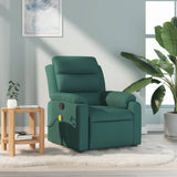 Fauteuil de massage inclinable Vert foncé Tissu