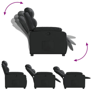Fauteuil inclinable Noir Similicuir