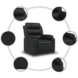 Fauteuil inclinable Noir Similicuir