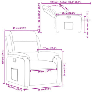 Fauteuil inclinable Noir Similicuir