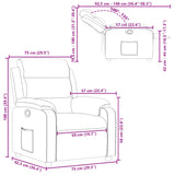 Fauteuil inclinable Noir Similicuir