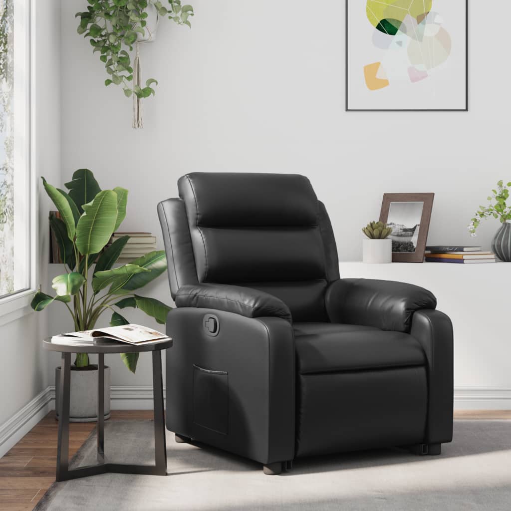 Fauteuil inclinable Noir Similicuir