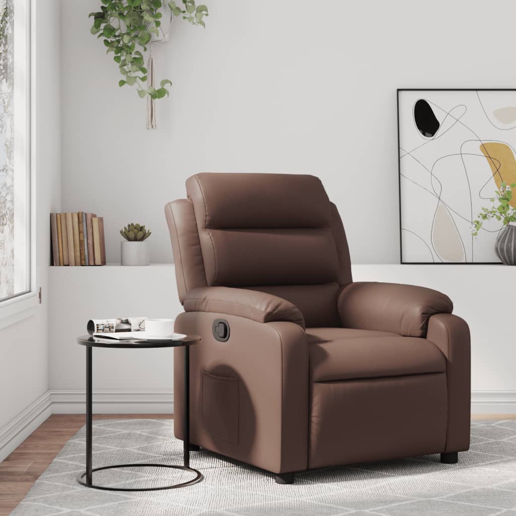 Fauteuil inclinable Marron Similicuir