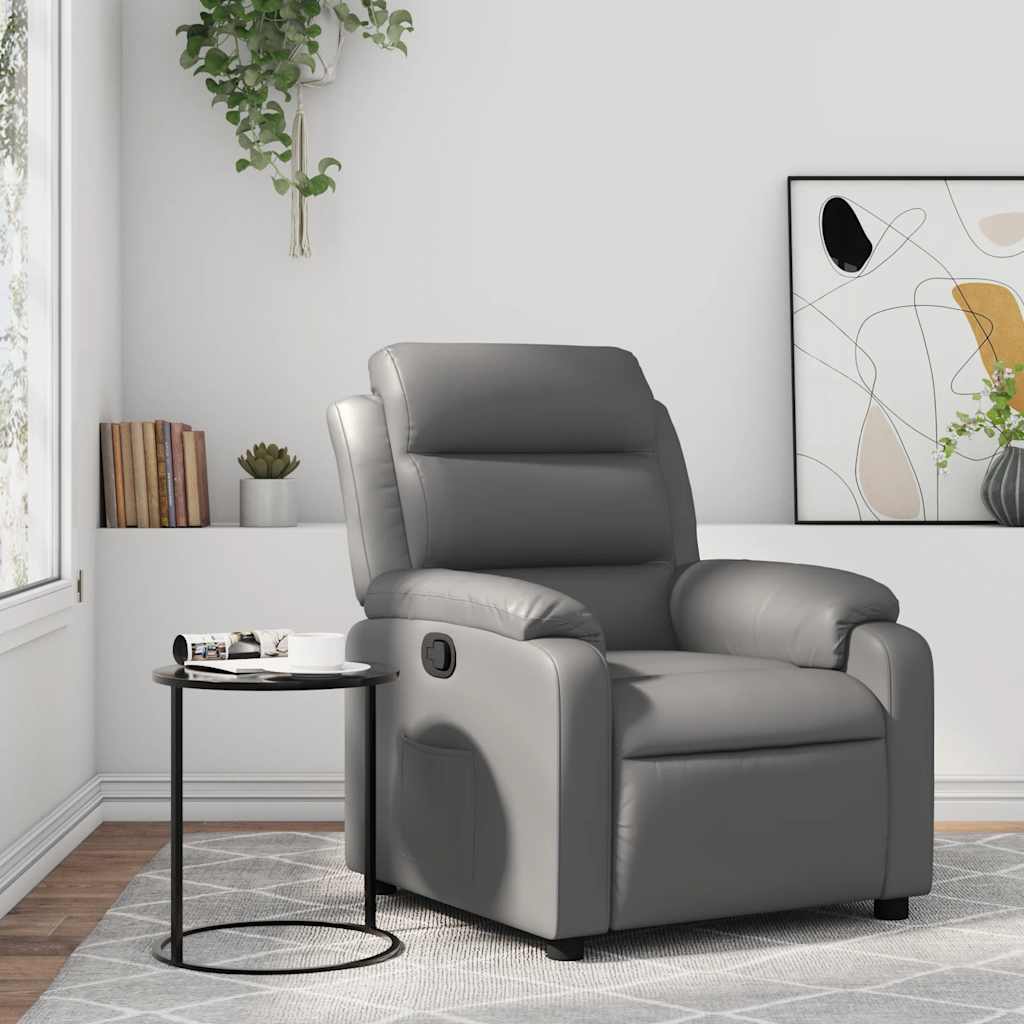 Fauteuil inclinable Gris Similicuir