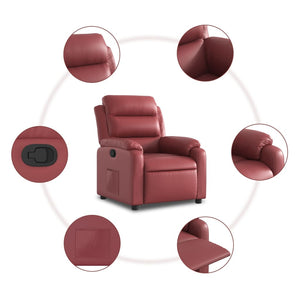 Fauteuil inclinable Rouge bordeaux Similicuir