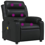 Fauteuil de massage inclinable Noir Similicuir