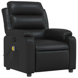 Fauteuil de massage inclinable Noir Similicuir