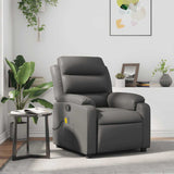 Fauteuil de massage inclinable Gris Similicuir