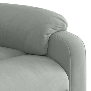 Fauteuil inclinable gris clair velours