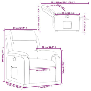 Fauteuil inclinable vert foncé velours