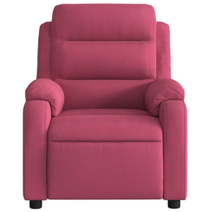 Fauteuil inclinable rouge bordeaux velours