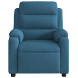 Fauteuil inclinable bleu velours