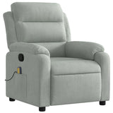 Fauteuil de massage inclinable gris clair velours