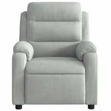 Fauteuil de massage inclinable gris clair velours