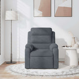 Fauteuil de massage inclinable gris foncé velours