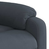 Fauteuil de massage inclinable gris foncé velours