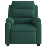 Fauteuil de massage inclinable vert foncé velours