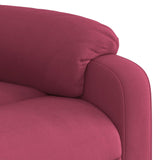 Fauteuil de massage inclinable rouge bordeaux velours