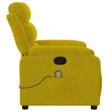 Fauteuil de massage inclinable jaune velours