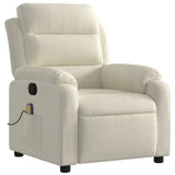 Fauteuil de massage inclinable crème velours