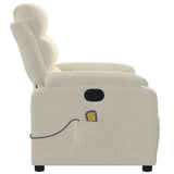 Fauteuil de massage inclinable crème velours