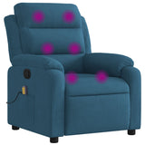 Fauteuil inclinable de massage bleu velours