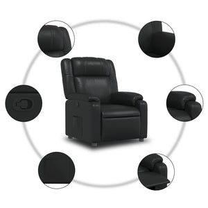 Fauteuil inclinable Noir Similicuir