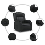 Fauteuil inclinable Noir Similicuir