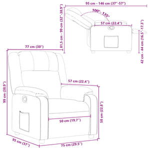 Fauteuil inclinable Noir Similicuir