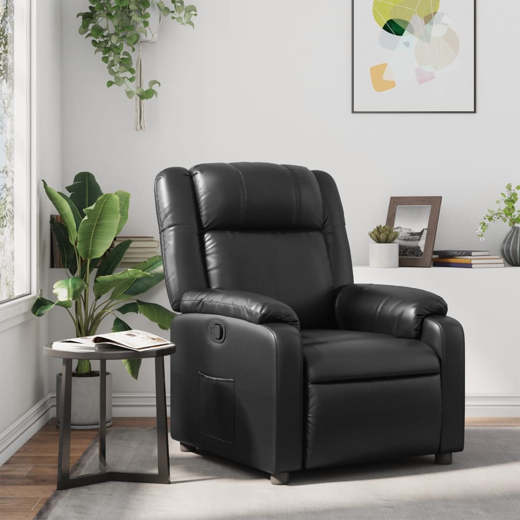 Fauteuil inclinable Noir Similicuir