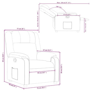 Fauteuil inclinable Rouge bordeaux Similicuir