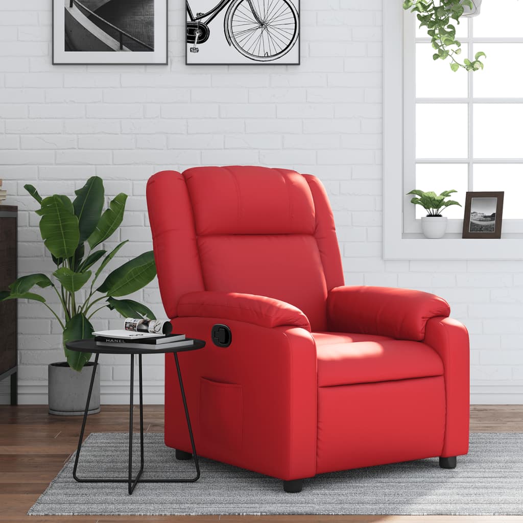 Fauteuil inclinable Rouge Similicuir