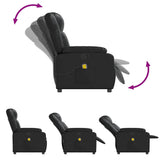 Fauteuil de massage inclinable Noir Similicuir