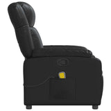 Fauteuil de massage inclinable Noir Similicuir