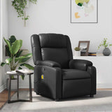 Fauteuil de massage inclinable Noir Similicuir