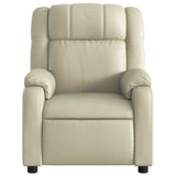 Fauteuil inclinable de massage Crème Similicuir