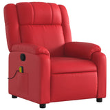 Fauteuil de massage inclinable rouge similicuir