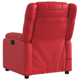 Fauteuil de massage inclinable rouge similicuir
